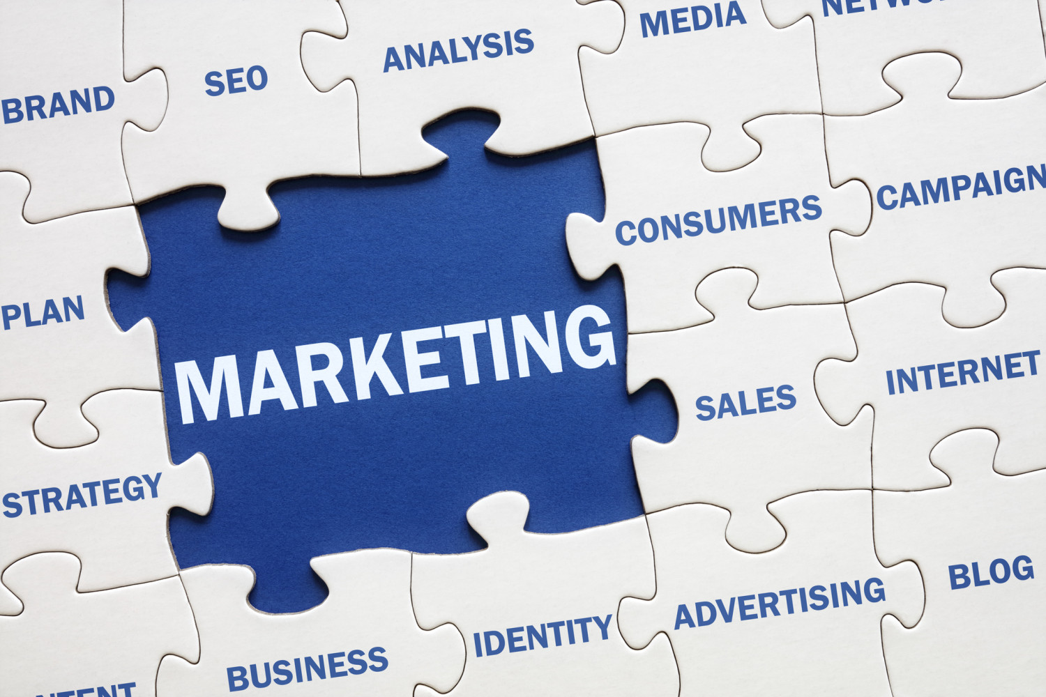 Business marketing solution jigsaw puzzle