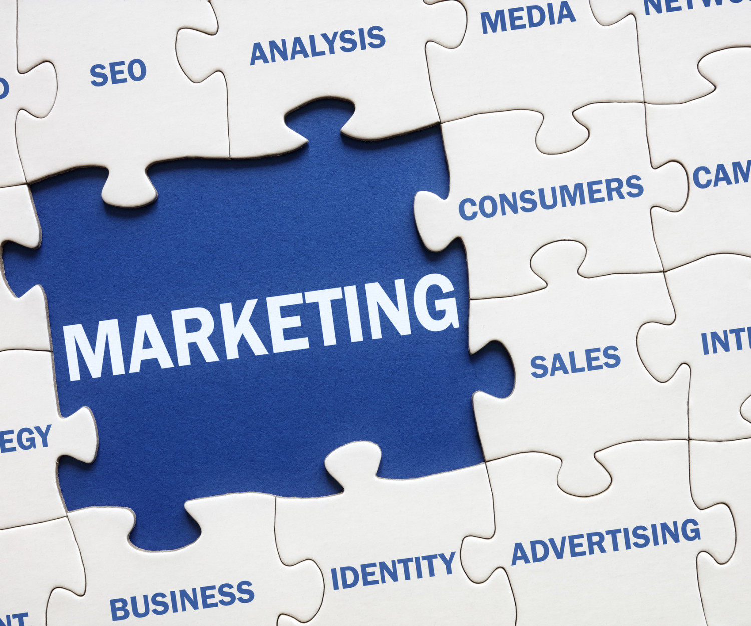 Business marketing solution jigsaw puzzle